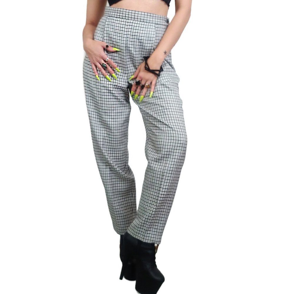 Vintage Tapered Trousers Dark Academia New Wave 1980s Style